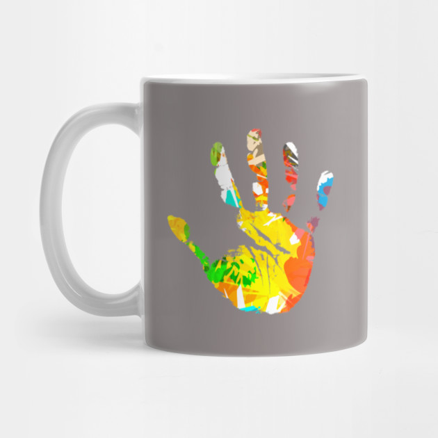 Abstract Hand Palm Print Design